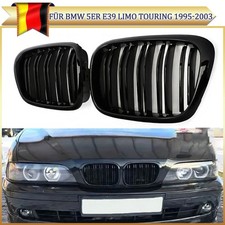DOPPELSTEG KÜHLERGRILL NIEREN SCHWARZ GLANZ für BMW 5er E39 LIMO TOURING 1995-03