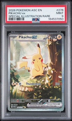 2026 POKEMON ASC EN-ASCENDED HEROES SPECIAL ILLUSTRATION RARE PIKACHU EX PSA 9