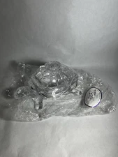 Large Shannon Crystal Large Covered Turtle Candy Dish Jewelry Box! Gift! Decor!