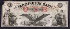 $1 Obsolete Currency- The Farmington Bank- New Hampshire