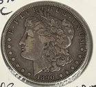 1890-CC Morgan Silver Dollar $1, Very Fine VF, Beautiful