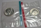 1964 P & D Roosevelt Dimes 10c 90% Silver Uncirculated in Mint Cello