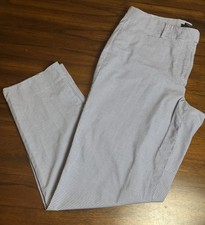 Talbots Hampshire Curvy Blue Micro Gingham Pants Wm Sz 10 Dressy Preppy Classy