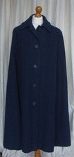 Vintage 60's House of Tweed all wool navy blue midi cape poncho size M