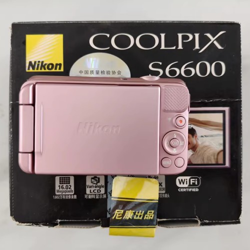 Nikon COOLPIX S6600 Digital Camera 16.0MP 12x Optical Zoom Pink