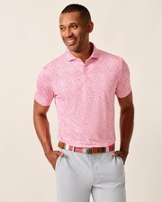 johnnie-O Performance Jersey Polo - Wildflower Mens Azalea 7851931
