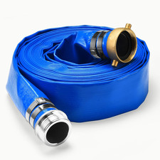 2" X 50 Ft Discharge Hose for Swimming Pools, Heavy Duty PVC Lay Flat Water Back