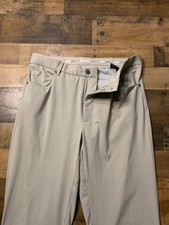 Johnnie O Momentum Stretch Knit Performance Pants Mens 35 Gray Golf Preppy