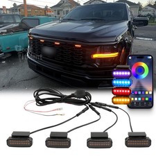 For Ford Ranger 4x Rgb Led Front Grille Lights Running Raptor Style For Ford Ranger 4x Rgb Led Front Grille Lights Running Raptor Style