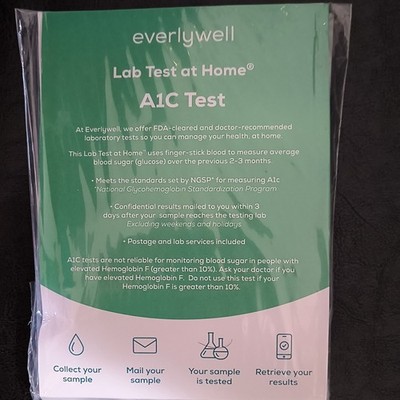 Everlywell Glucose Monitoring Kit A1C Test NGSP Compliant w/ Collection Set