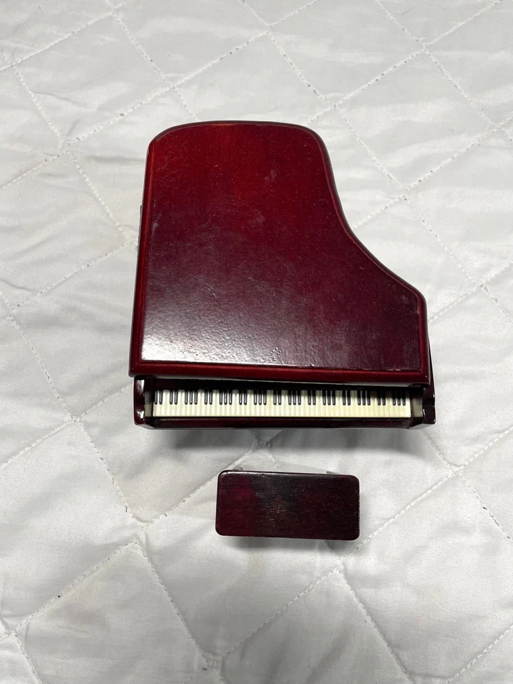 Casa de muñecas miniaturas Town Square piano de cola de caoba con taburete 1:12 Foto 2 de 3