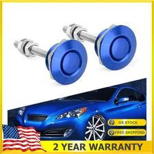 2 Quick Pack Button Push Hood Release Pins Bonnet Lock Clip Latch Bumper Kit US