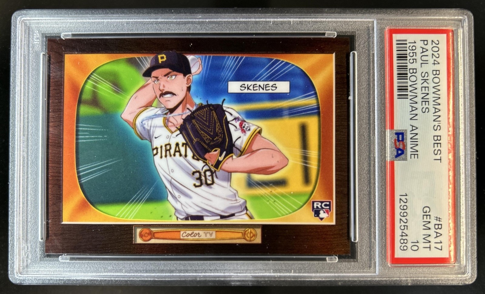 2024 Bowman's Best Paul Skenes 1955 Anime RC Rookie #BA-17 Pirates PSA 10