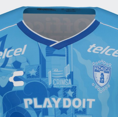 Charly Pachuca 2024 - 25 Metzican Box Edition Third Jersey - Sky Blue - Picture 2 of 7