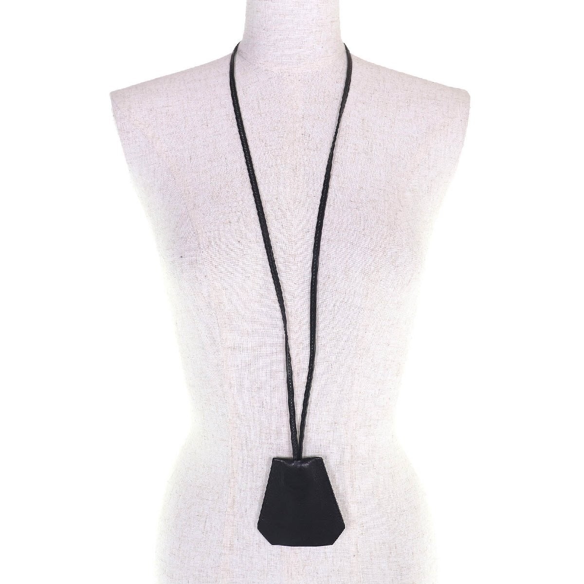 HERMES Vintage Leather Margiela Period Clochette Necklace Pendant