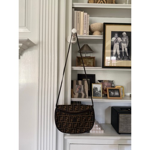 FENDI FF Zucca Vintage Monogram Shoulder bag crossbody clutch 1990s 3-way - Picture 4 of 9