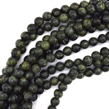 Natural Green Kambaba Jasper Round Beads 15" Strand 4mm 6mm 8mm 10mm 12mm