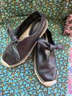 Rebecca Minkoff 5.5 Women's Black Leather Espadrille w Tie — photo 1