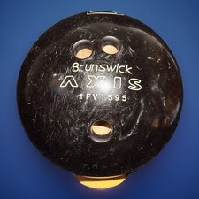 VINTAGE BRUNSWICK AXIS BOWLING BALL 10 POUND BLACK SWIRL