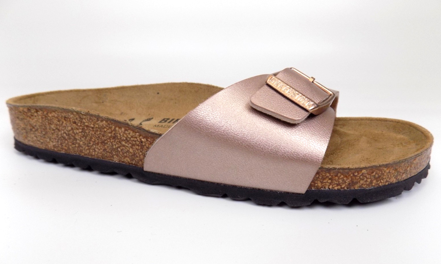 Sandalias para mujer BIRKENSTOCK Madrid de una correa Birko-Flor talla 6 ajuste estrecho, rosa