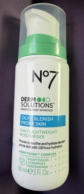 No7 Derm Solutions Oily & Blemish Prone Skin Daily Lightweight Moisturizer 3 oz