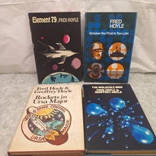 Fred Hoyle Science Fiction HCDJ Lot Of 4 Novels Book Club Edition Element 79