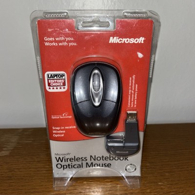 New NIB Microsoft Wireless Notebook Optical Mouse 3000 PC Windows Mac