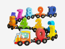Magnetic Wooden Alphabet Train Set for Kids - Fun Learning from Ages 1-3