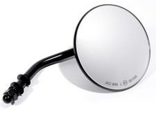 Mini Spiegel schwarz für Harley Davidson Chopper Bobber Custom Mirror black Rund
