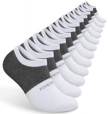 YSense Mens No Show Socks Cotton Invisible Low Cut Ankle Socks 6-10/11-13 wit...