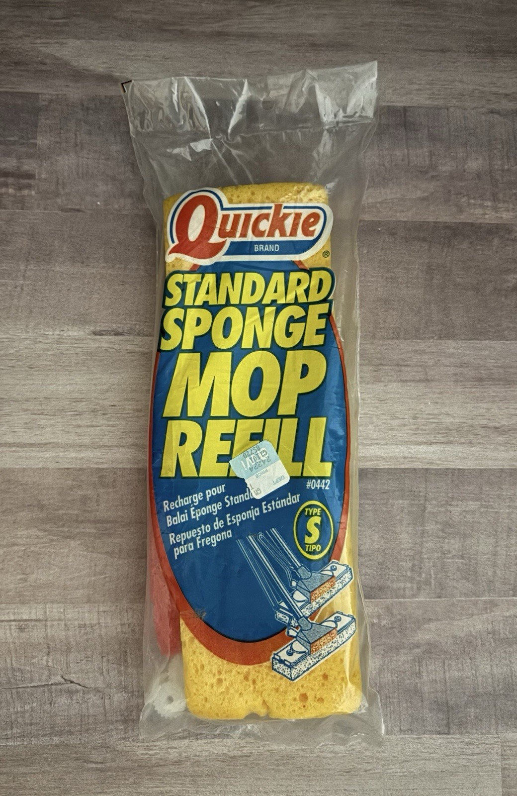 Quickie Standard Sponge Mop Refill Type S New #0442 Fits Mop