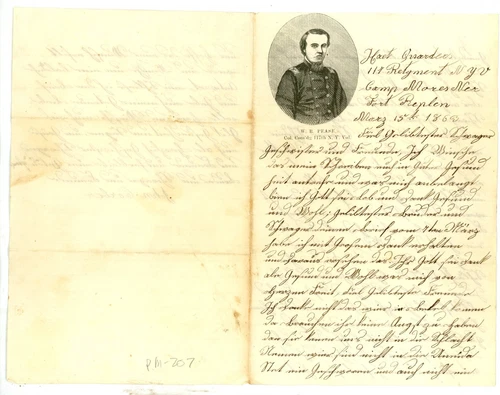 Civil War Patriotic Lettersheet Used with letter Col. Pease