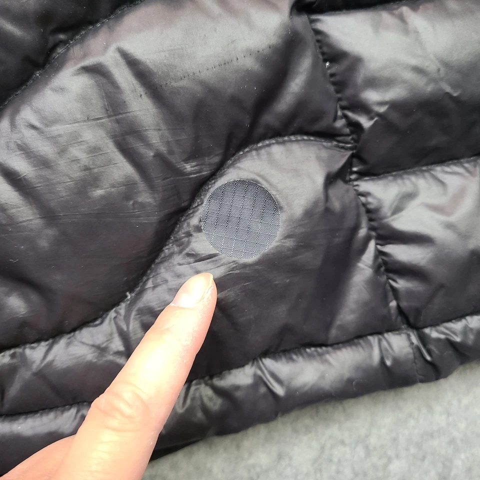 Maxi Chaqueta Andrew Marc Plumón Empacable Mujer XL Negra 650 Relleno Capucha Extraíble Foto 2 de 4