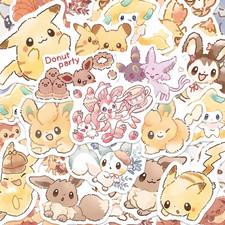 Pokemon Stickers 20 Pack Random Assortment Decal Set Pikachu Eevee Pichu - US