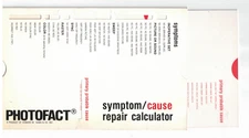 VINTAGE HOWARD W SAMS PHOTOFACT TELEVISION/TV SYMPTOM/CAUSE REPAIR CALCULATOR