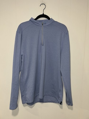 Devereux Proper Threads Quarter Zip Golf Pullover L Dan Stone Club Blue