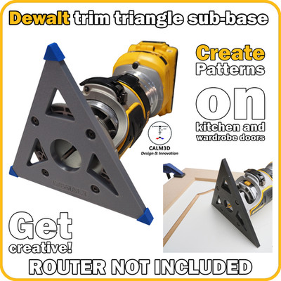 Dewalt DCW600 DCW604 D26200 triangle trim router sub-base   INC P&P