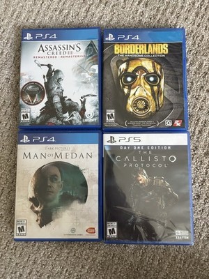PS4 Ps5 Game Lot Assassins Creed / Borderlands / Man Of Medan / Callisto