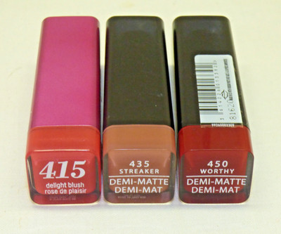 Covergirl Lipstick Delight Blush 415 & SEALED Demi-Matte Worthy 450 Streaker 435