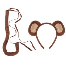 Monkey Ears And Tail Set Monkey Cosplay Costume Kit Halloween Animal Costume