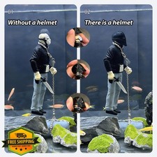 MWYZGmold Floating Fish Tank Ornament, Handmade Aquarium Decoration