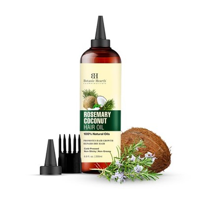 Botanic Hearth Rosmarin, Kokos & Avocado Haaröl 200 ml (1er Pack), Multicolor