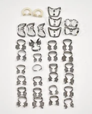 34 Dental Rubber DAM Clamps - Nice Assortment Hu-Friedy & Ivory 🔷 GREAT SALE 🔷