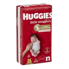 Huggies Little Snugglers Baby Baby Diaper Newborn Up to 10 lbs. 49694 31 Ct