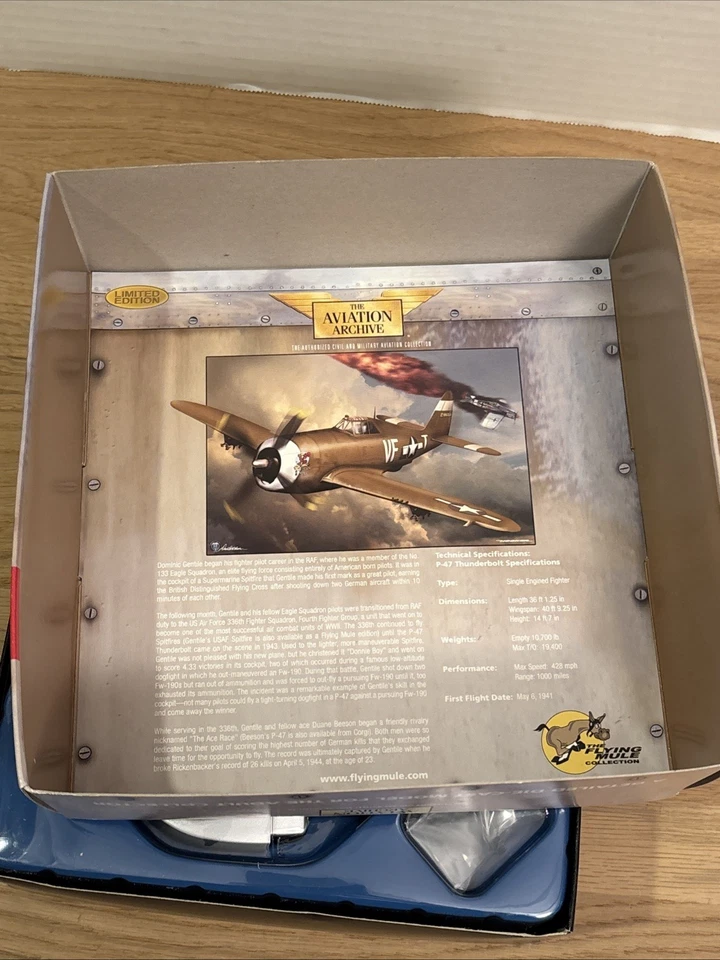 Corgi Flying Mule US33820 P-47 Thunderbolt Donnie Boy Dominic Gentile - 635/750 - Image 4 of 4