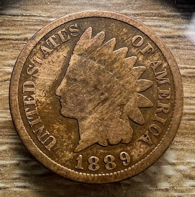 1889 Indian Head Cent - Actual Coin Shown - Free Shipping & Tracking INV#14