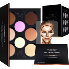 8-Color Contour  Highlight Makeup Kit - Vegan, Cruelty-Free, Instructions Inclu