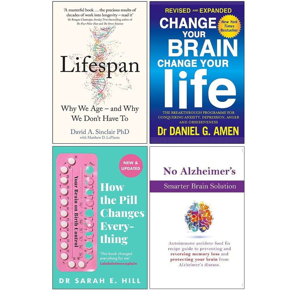 Pill Changes Everything,No Alzheimer Iota,Change Your Brain,Lifespan 4 Books Set