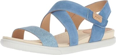 NEW RTLS $135 ECCO WOMENS DAMARA INDIGO SANDALS - SZ 40 (US 9-9.5) WAS TRIED ON