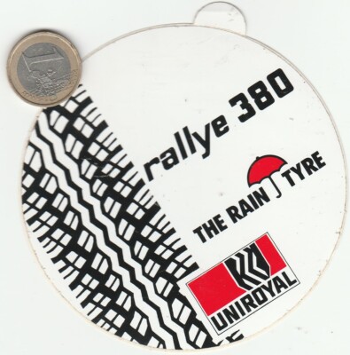 sticker. automobile. UNIROYAL Rallye 380 Tires